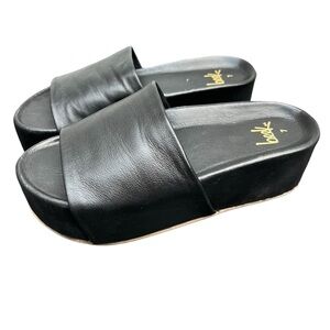 Beek Platform Slide Sandals Size 7 Black